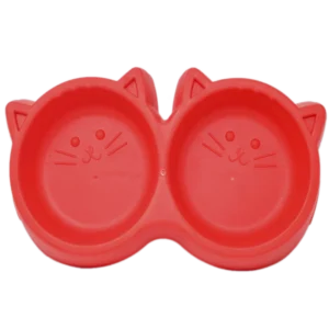 Plastic Bowl Twin Cat Face