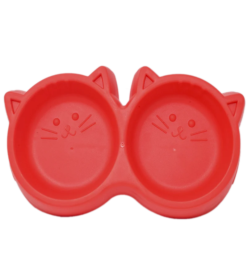 Plastic Bowl Twin Cat Face